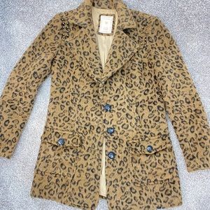 Size small Guess Leopard pea coat